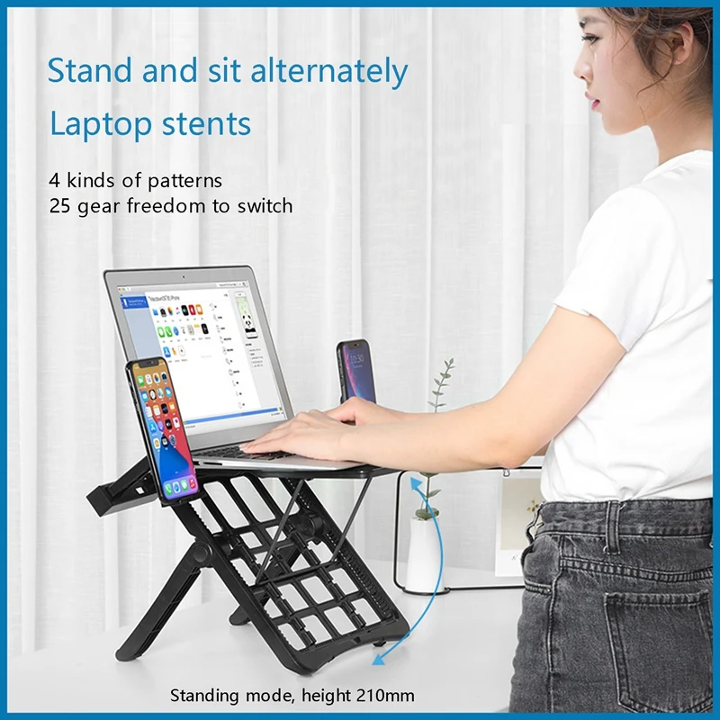 

Laptop Stand for Pro Notebook Stand 25 Adjustable Angle Foldable Tablet Stand for 12-17 Inch Laptop