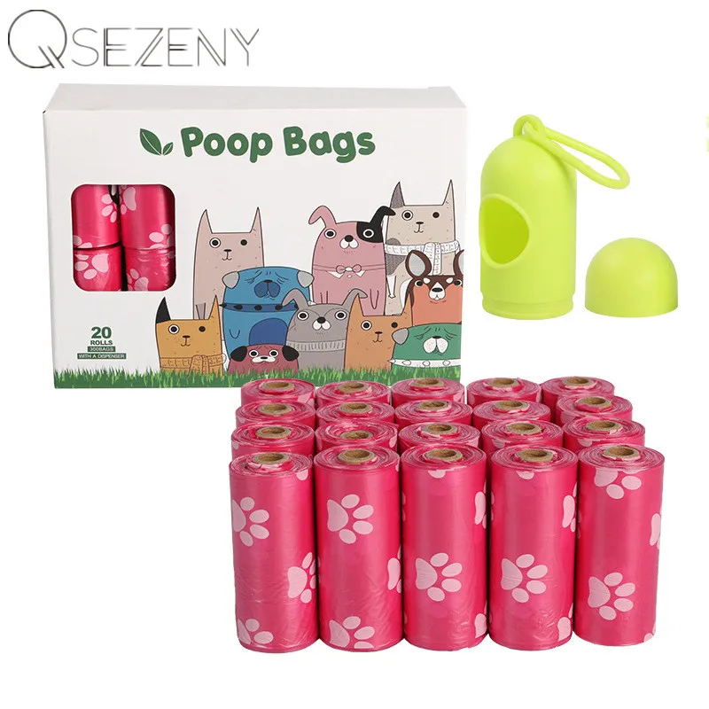 

20 Rolls Dog Poop Bag 100% Biodegradable Leak Proof Dog Garbage Waste Bags with Dispenser Collector Pick Up Tool EPI Doggie Bag