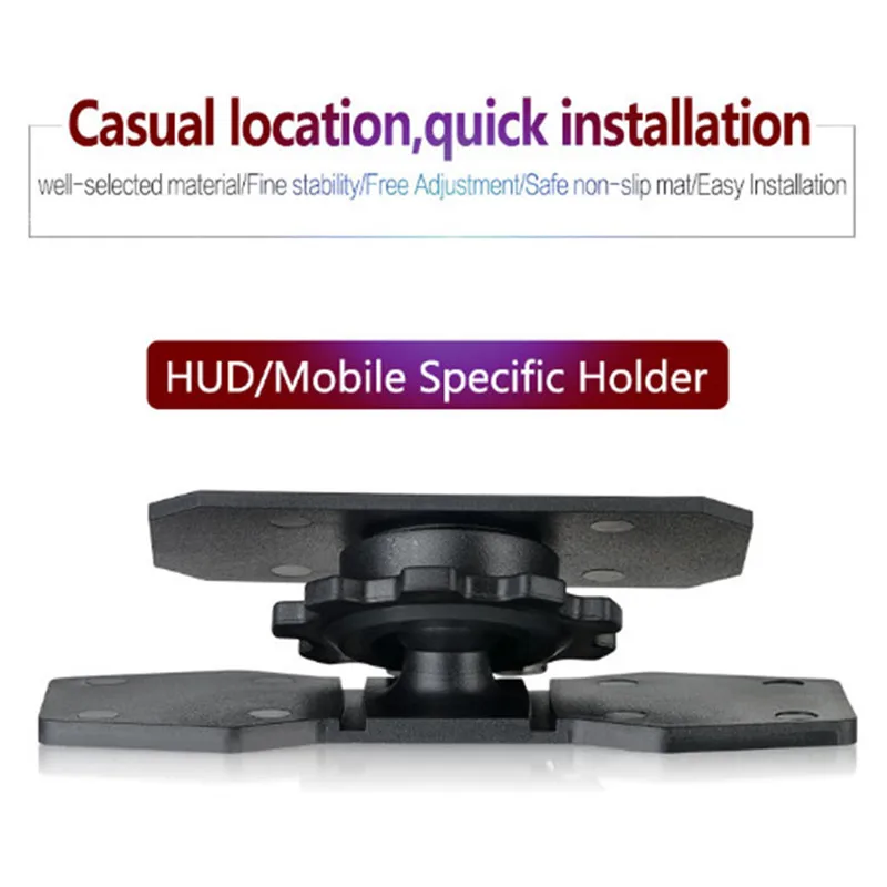 

Car HUD Head Up Display Bracket Phone Holder Flexible Rotation Holder - Work for HUD Mobile Phone GPS Navigator E-Dog Universal