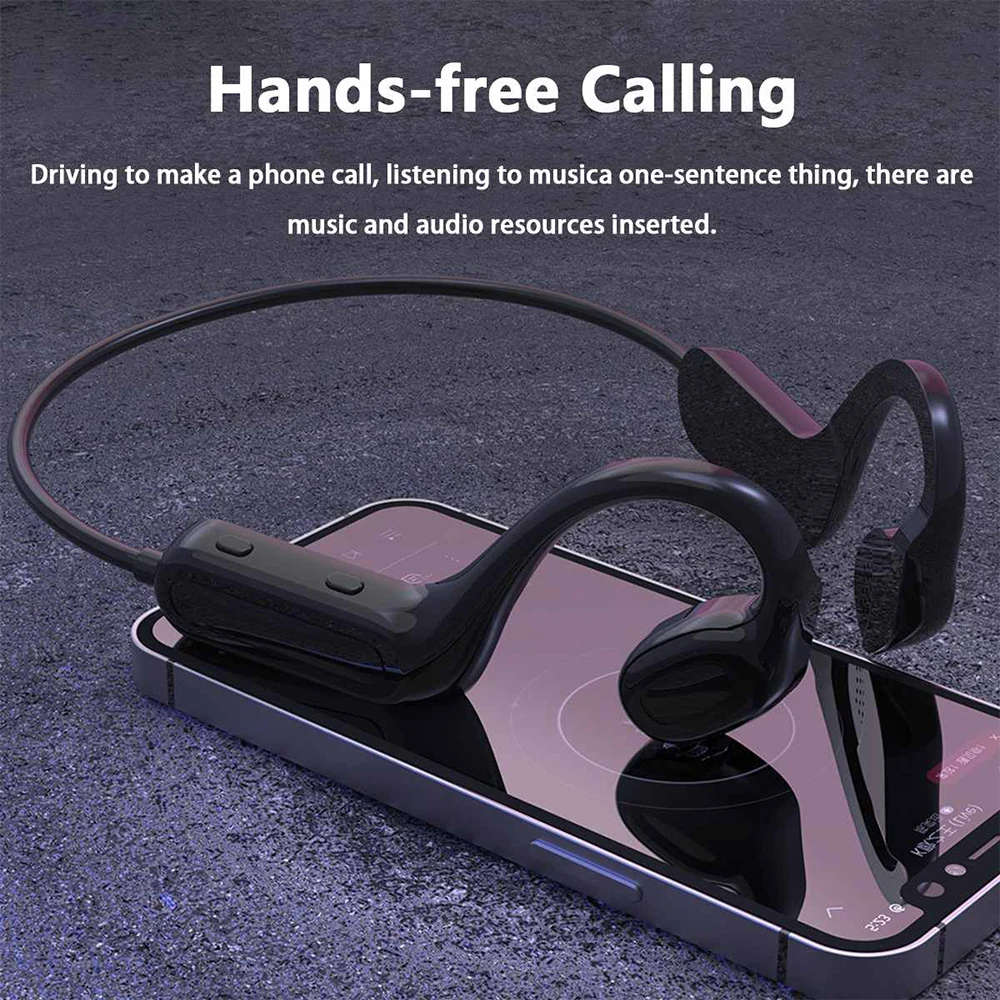 

Bone conduction concept earphone Wireless Bluetooth waterproof comfortable earhook sports earphone used in most mobile phones