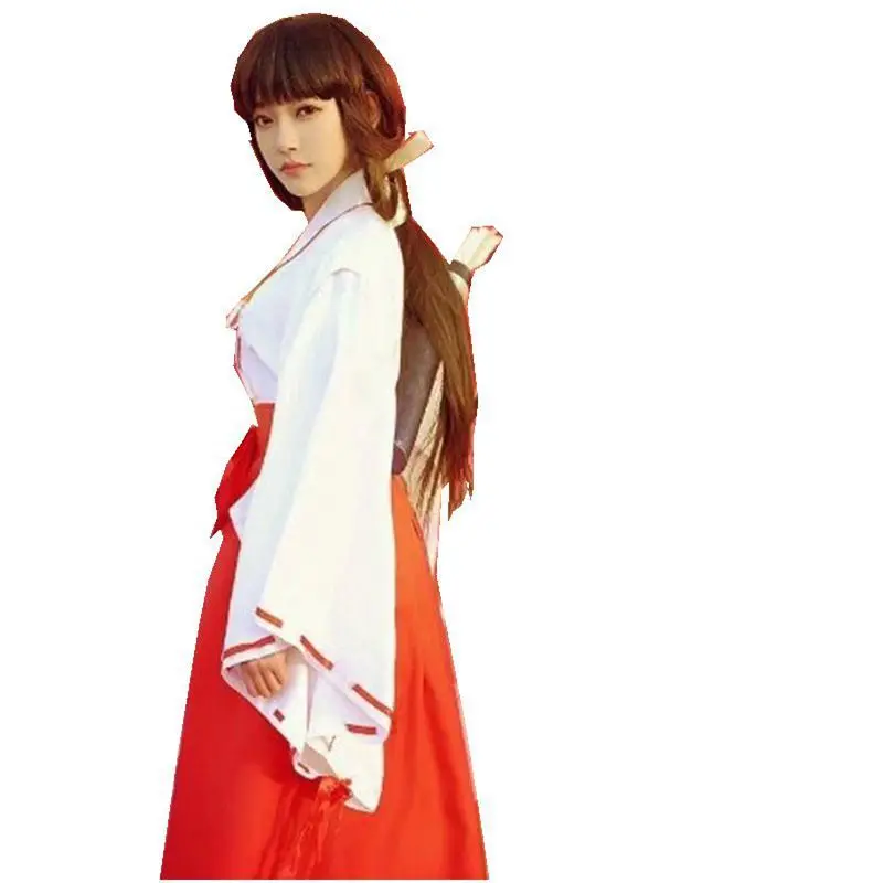 

Feudal Demon Inuyasha Cosplay Costumes Kikyo Higurashi Kagome Kimono Anime Cartoon Japanese Witch Onmyoji COS Cool Material
