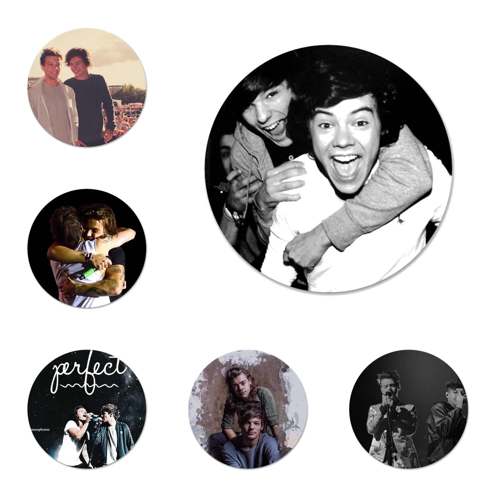 

Larry Stylinson Icons Pins Badge Decoration Brooches Metal Badges For Clothes Backpack Decoration