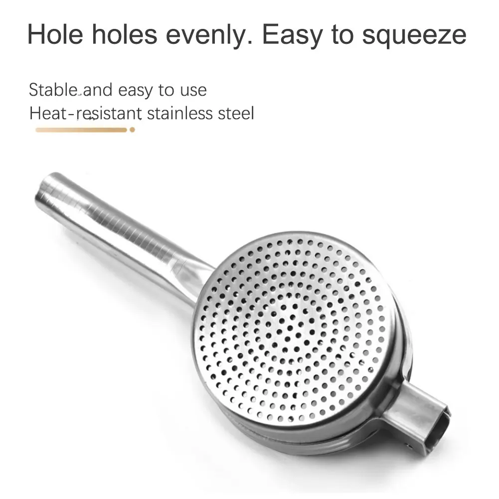 

Potato Ricer Masher Large Capacity Stainless Steel Kitchen Tool Manual Household Portable Fruit Vegetables Rustproof Easy Clean