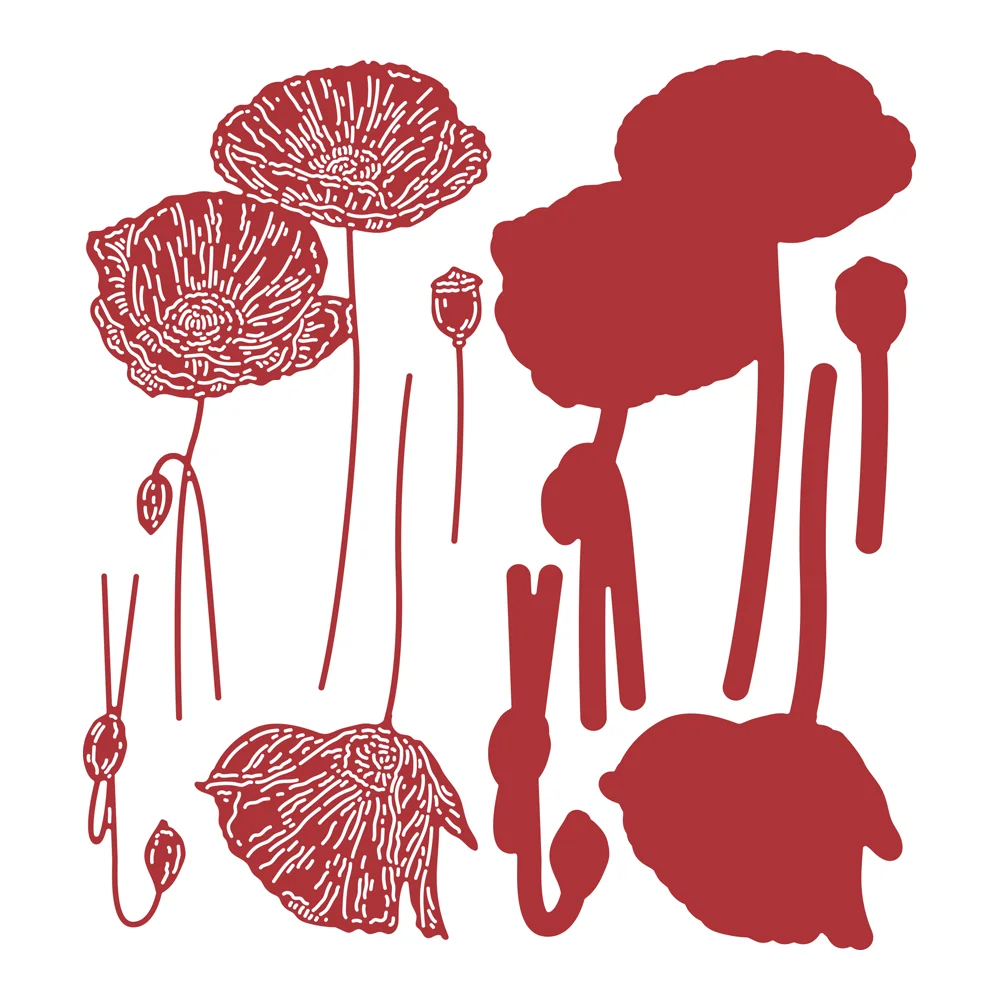 

Robbins Scarlet Petal Hot Sale Metal Cutting Dies Diy Scrapbook Embossing Paper Card Photo Album Craft Template 2021 New Arrival