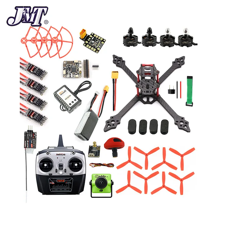 DIY RC Racer Drone XSR220 220 мм рама 2,4G 8CH Квадрокоптер Betaflight F4 Pro V2 V3 Turbo S1 камера 5,8G VTX FPV монитор дисплей - Цвет: F4 V2 Combo 11