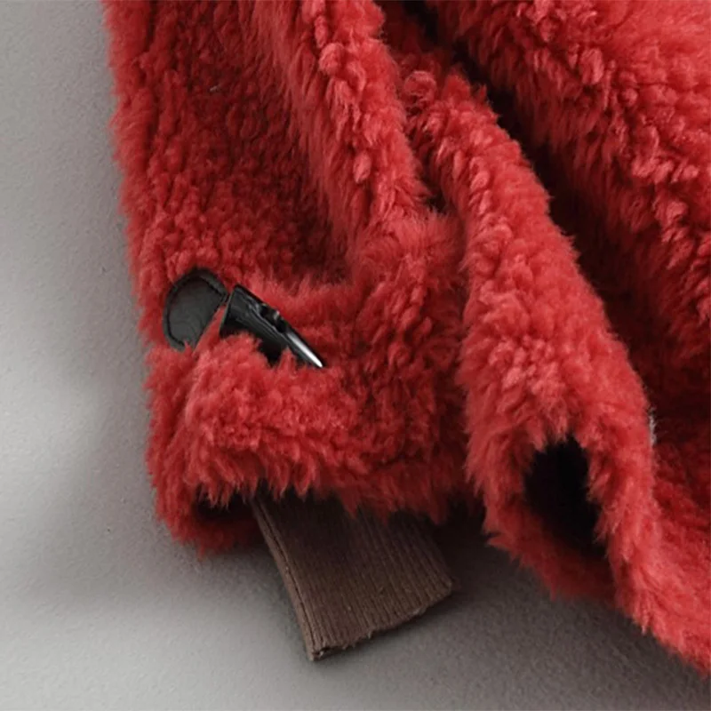 Winter Real Fur Coat Women Natural Sheep Shearing Jacket Female Clothes 2019 Thick Warm Ladies Wool for Hiver 518031 | Женская одежда