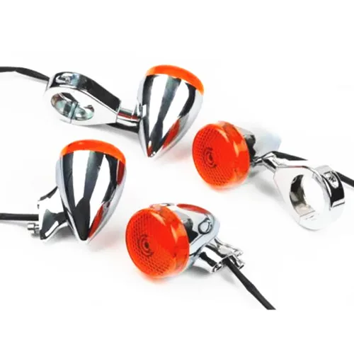 Хромированный мотоциклетный Передний + задний светодиодный поворотный сигнал 39