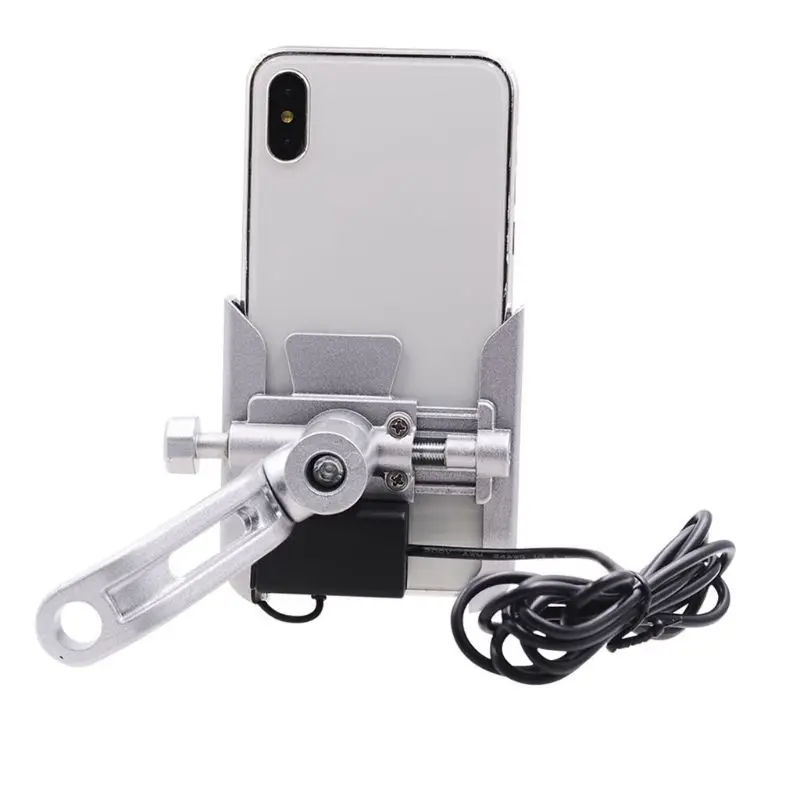 12v 360° bicycle waterproof motorcycle mirror phone mount holder with usb charger for samsung 4 6 5inch mobile cell phone free global shipping