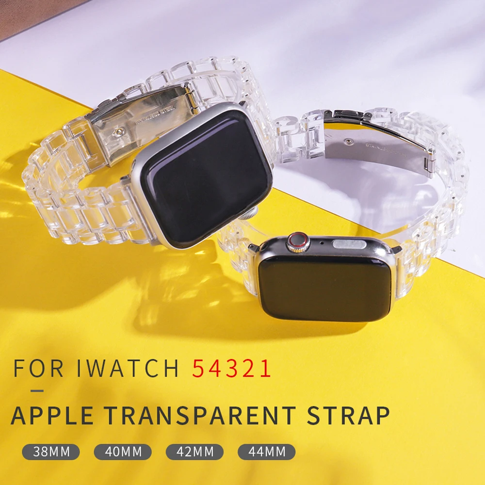 Ремешок для часов Apple Watch Band Series 1 2 3 4 5 прозрачный браслет Iwatch 38 мм 40 42 44 аксессуары |