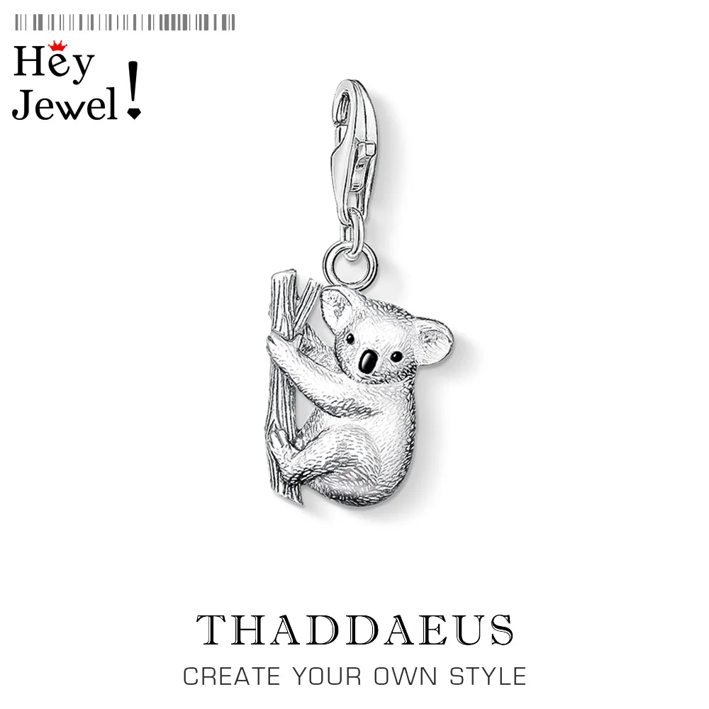 

Koala Charm Pendant Fit Bracelet Choker Necklace 2020 Spring 925 Sterling Silver Cute Gift For Women Jewelry