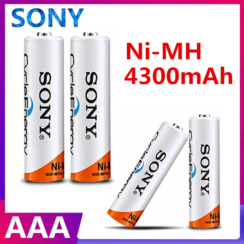 SONY оригинальный AAA 1 2 V 4300mAh перезаряжаемый Ni-MH NIMH Аккумулятор время зарядки или 1800