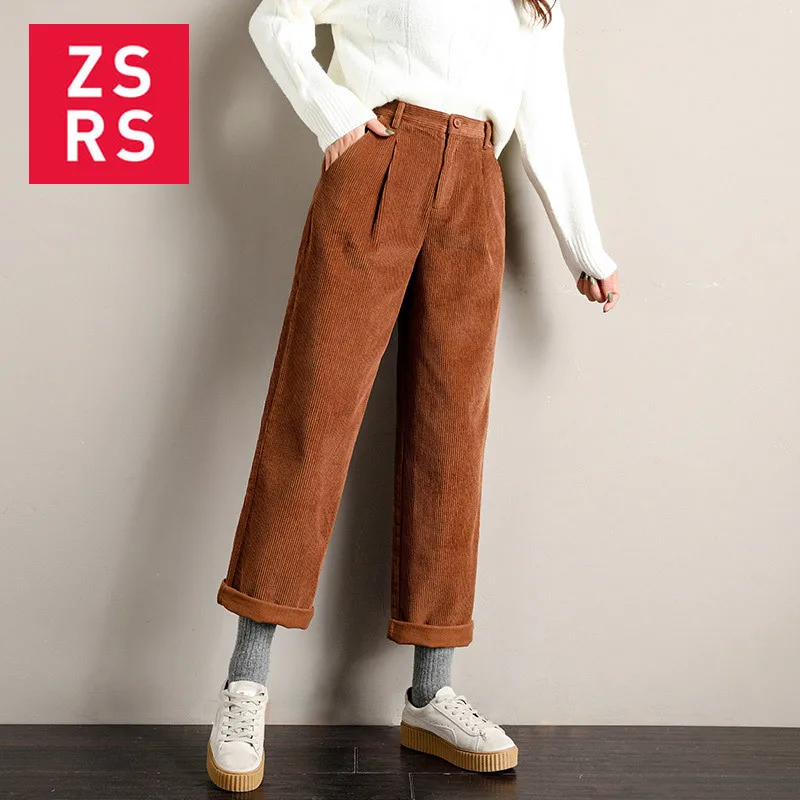 Женские джинсовые штаны Zsrs шаровары с высокой талией 2020 свободные джинсы размера