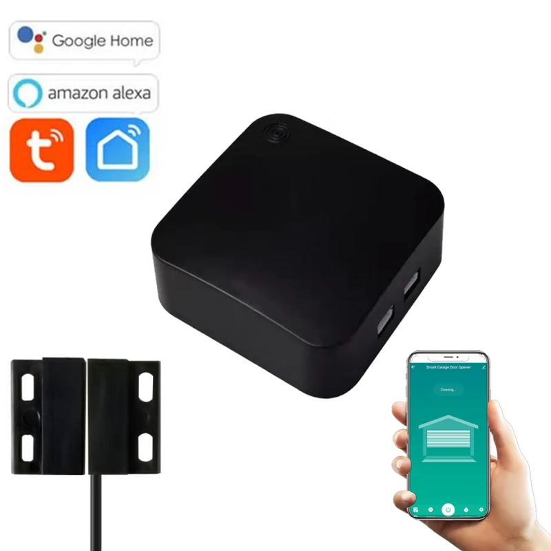 

Смарт-Открыватель двери гаража Tuya, Датчик управления, wi-fi переключатель, дистанционное управление, работает с Alexa Google Home, умным домом