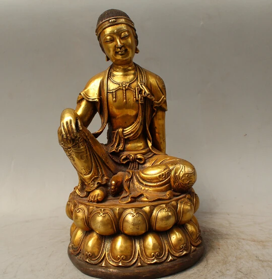 

wholesale factory 11" Tibet Buddhism Bronze Gild 8 treasure Sakyamuni Shakyamuni Amitabha Buddha AE1024 AB1025