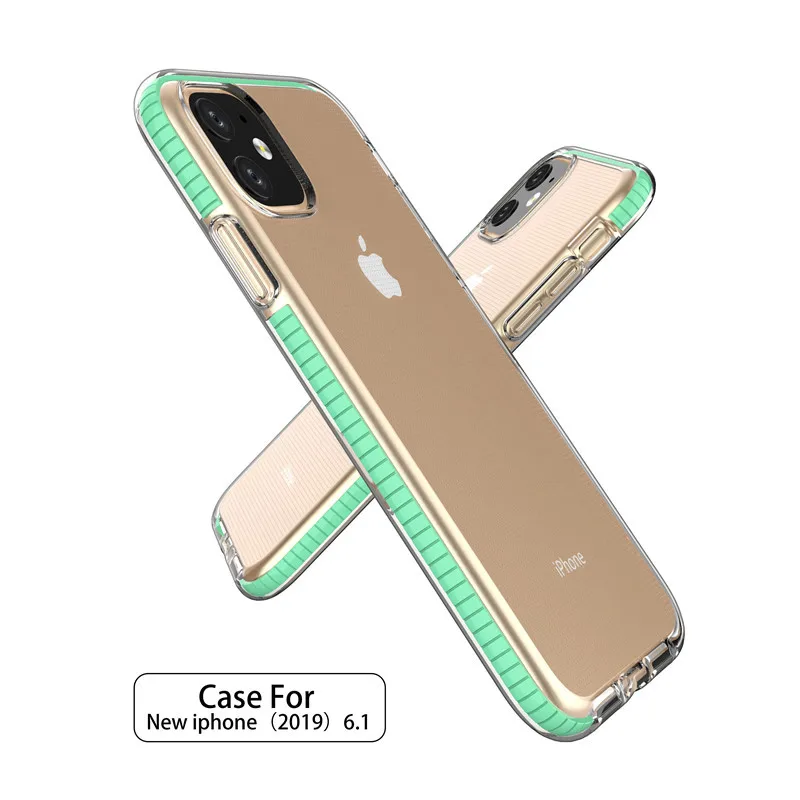 Уникальный дизайн двойной цветной ТПУ анти-осенний чехол для телефона iphone 6 7 8X11 Pro