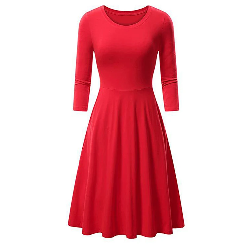 Модное сексуальное пляжное платье с круглым вырезом женское повседневное