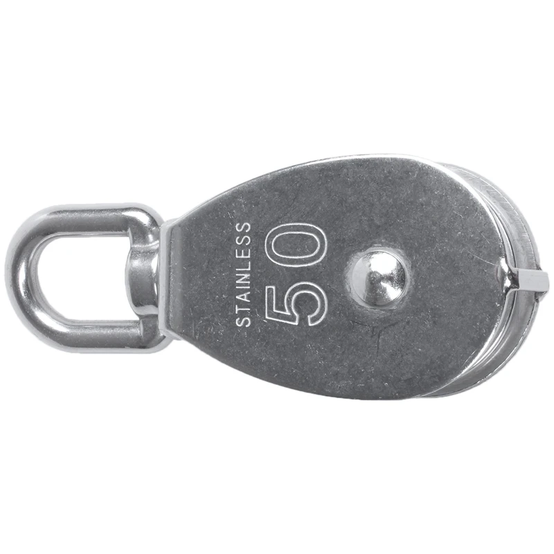 M50 из нержавеющей стали Одноколесный поворотный блок шкива 400 кг (серебро) |