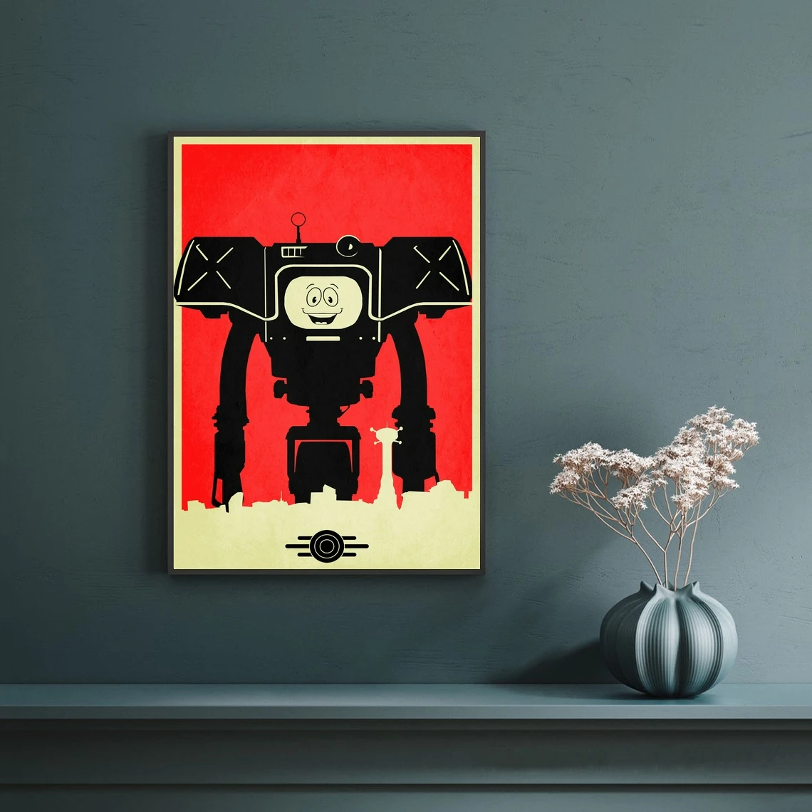 Yes Man Fallout ED-E Eyebot Power Armor, новый Вегас, Рейнджер, пост-апокалипсис, постер, игра с принтом