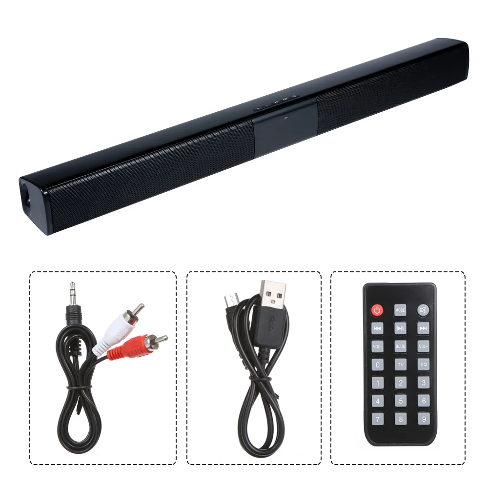 

Wireless Bluetooth Soundbar Bass Stereo Loudspeaker Speaker TV Home Theater Soundbars Bass Television Subwoofer Support TF Card