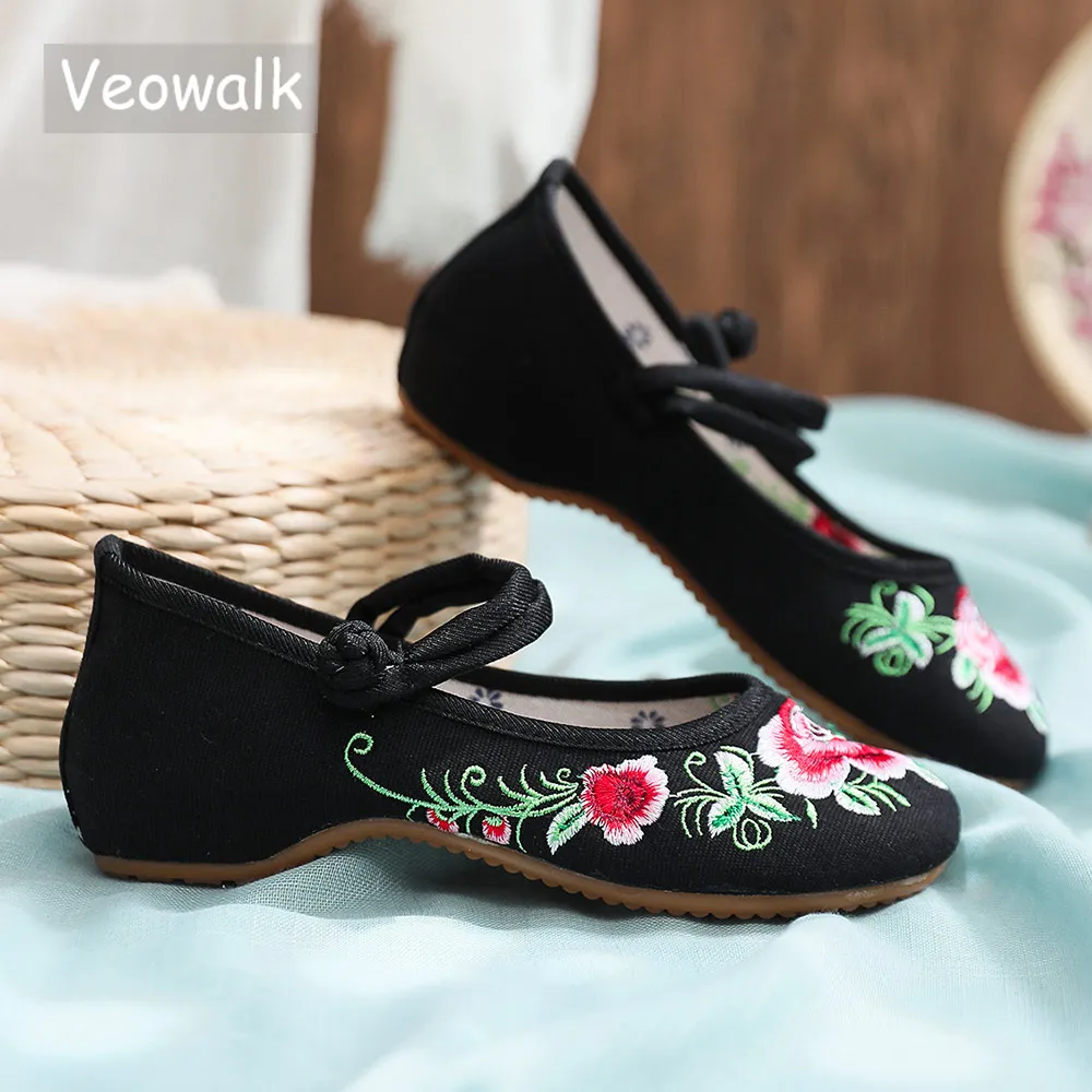 Женские парусиновые балетки Veowalk удобные повседневные хлопковые туфли на