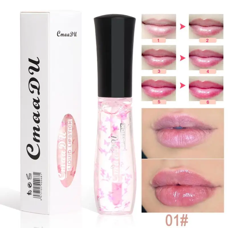 

CmaaDU Lip Gloss 4 Color Temperature-sensing Color-changing Moisturizing Liquid Lipstick Lasting Waterproof Lip Glaze Cosmetics