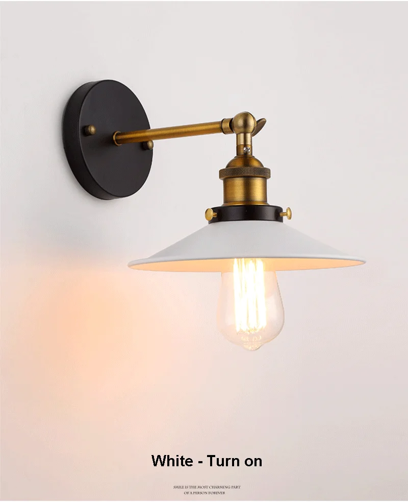 wall lamps Indoor Loft American Retro LED Wall Lamp Nostalgic Creative Mirror Front Aisle Lights Bedside Industrial Style Cafe Sconces bathroom sconce lights