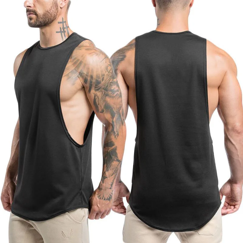 

Men Sleeveless Vest Men's New Summer Fitness Clothes Fast Drying Training Sleeveless T-shirt Factory Direct Sales