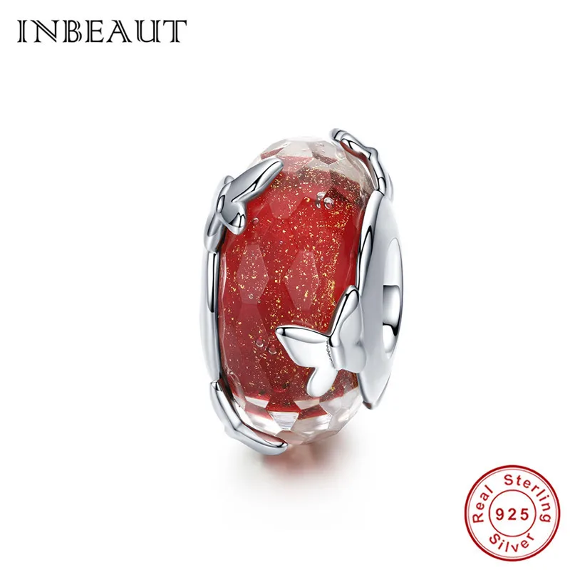 Fit Pandora браслет 925 серебро подарок матери сердце фруктовые бусины DIY S925 Любовь Мама арбуз амулеты "Клубника" - Цвет: sa1256