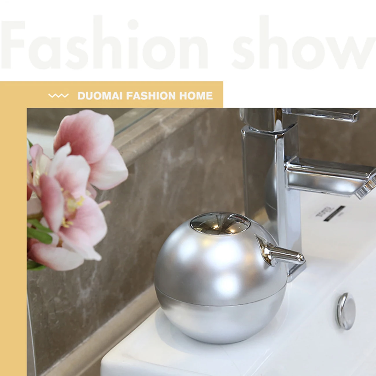 

380ML Spherical Soap Dispenser Lotion Sanitizer Dispenser Bottle with Rust Proof Stainless Steel Pump for Kitchen Bathroom