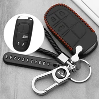 high quality leather key case for fiat for jeep renegade leather smart key cover car key bag dust collectorauto parts shell