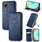 Кожаный чехол для OPPO Realme C11 C3 6 Pro 6i X50 Pro A9 A5 2020 Магнитный поглощающий держатель задняя крышка для Find X2 Lite Neo Reno 3