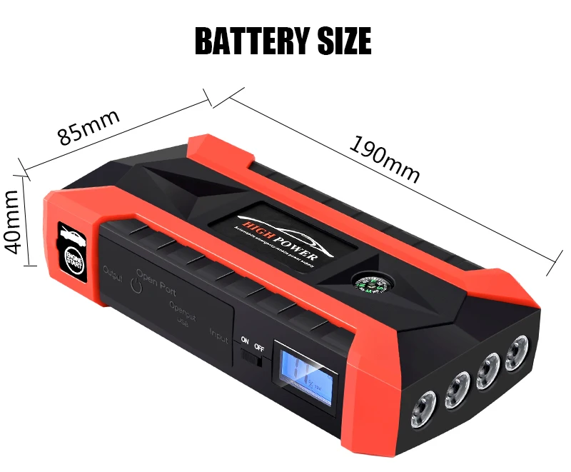 WINTUWAY многофункциональное автомобильное пусковое устройство 12 В 4usb 1000 А