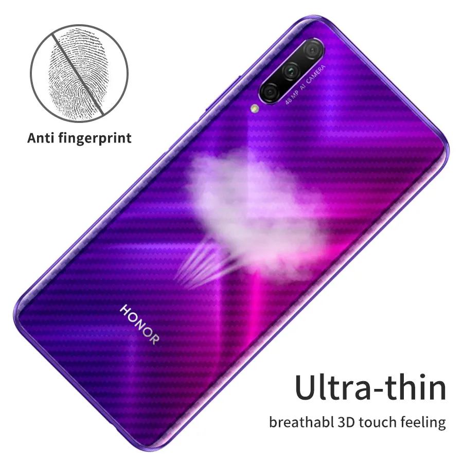 Наклейка с защитой экрана из углеродного волокна задняя крышка пленка для huawei Honor