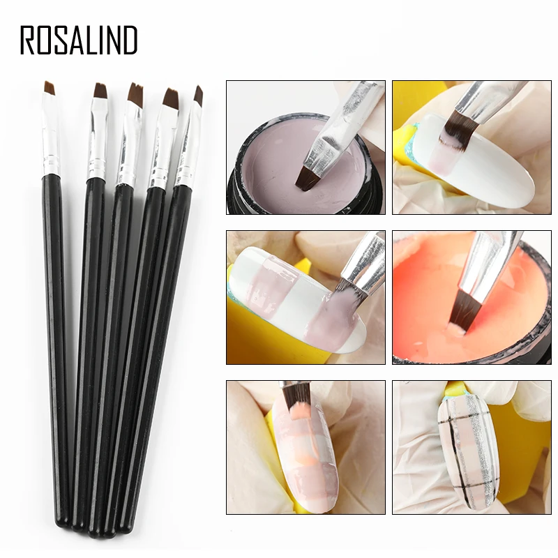 ROSALIND 3/4/5 шт. маникюрные щетки полуперманентный бриллиантовый набор акриловая