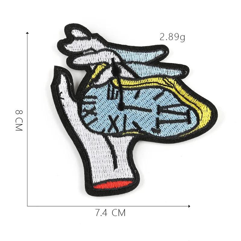 VIPOINT вышивка любовь сердце жесты персик Скорпион патч мультфильм черные заплатки