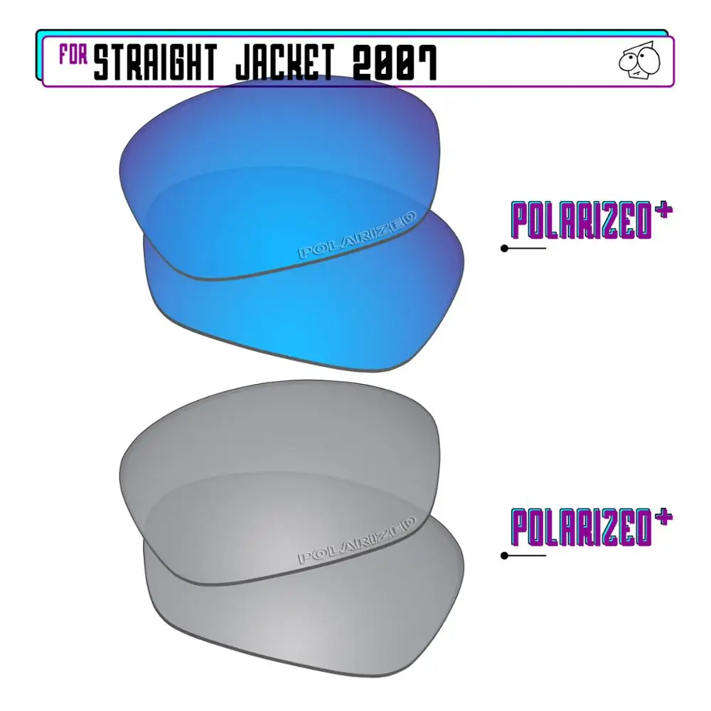 EZReplace Polarized Replacement Lenses for - Oakley Straight Jacket 2007 Sunglasses - Sir P Plus-BluePPlus