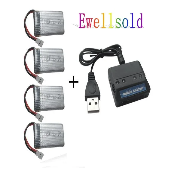 Ewellsold H5C X5C X5SC X5SW CX-30 RC Quadcopter Запчасти 3 7 V 500mah литий-полимерный аккумулятор * 4 шт +