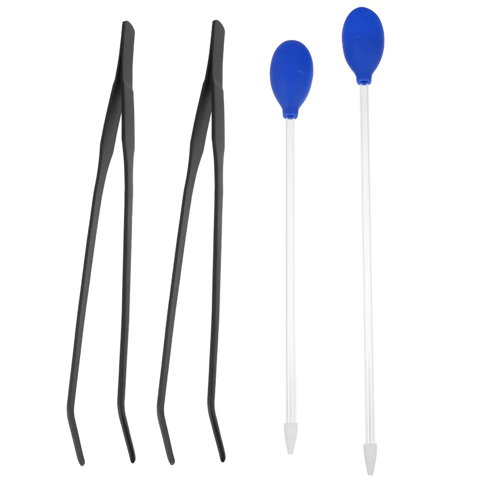 

4pcs Aquarium Fish Tank Pipette Cleaning Tools and Tweezers Chic Water Cleaner