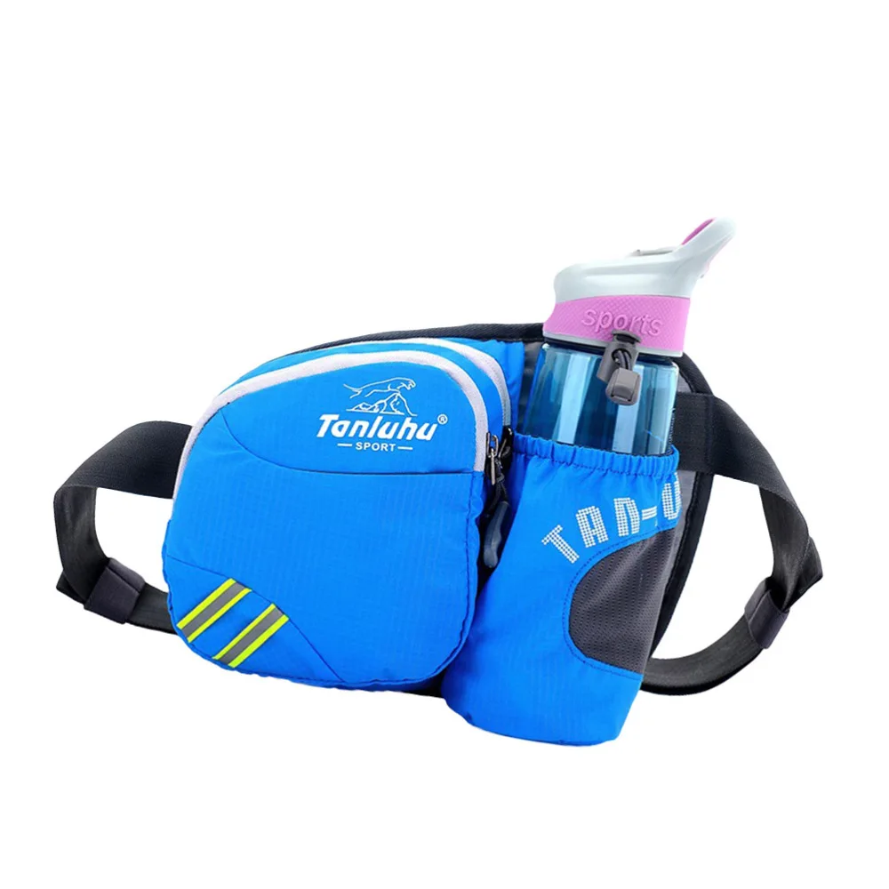 

Running Waist Pack Sports Waist Bag Belt Bag with Water Bottle Holder for Travel Hiking Cycling Camping (Green)