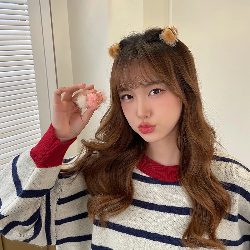 

Autumn And Winter Models Plush Hair Small Catch Clip New Elegant Temperament Head Hair Clip Ins Clip Headdress Hair Accessories