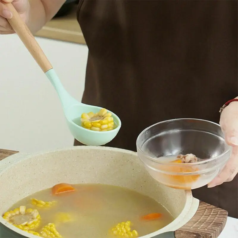 11 шт деревянной ручкой силикагель Кухонные принадлежности Пособия по кулинарии