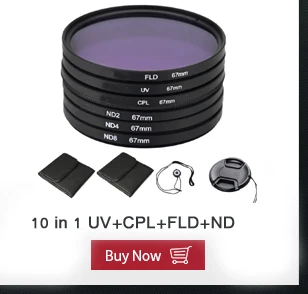 72 мм UV+ CPL+ FLD+ ND поляризационный флуоресцентный фильтр нейтральной плотности Набор для Nikon Canon sony Pentax зеркалок