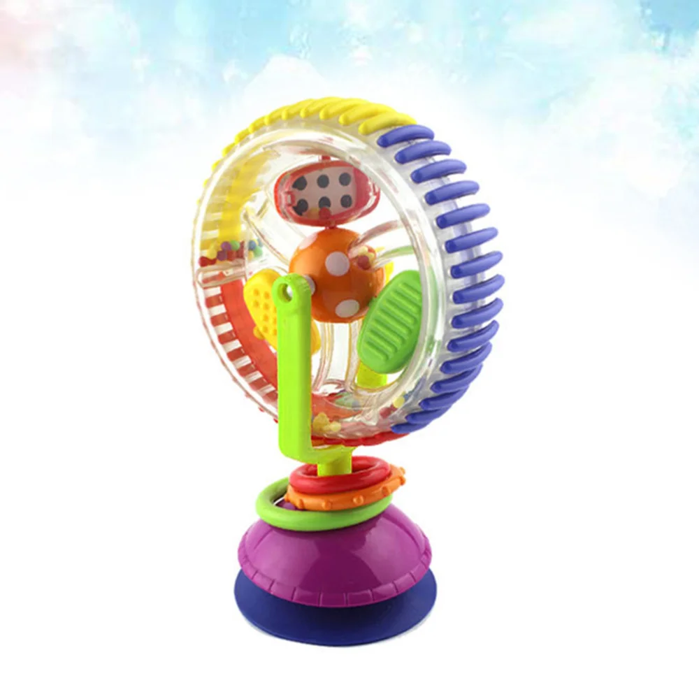 

Baby Rattle Toys with Paperboard Tricolor Multi-touch Rotating Ferris Wheel Suckers Creative Educational Baby Toys (Random