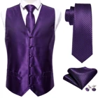 Жилет мужской, жаккардовый, классический, фиолетовый, Карманный платок для костюма