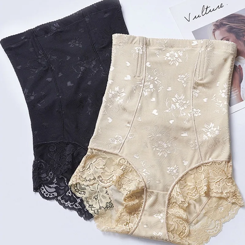 

HEFLASHOR Abdomen Pants Beauty Body High Waist Lace Hip Underwear Women Postpartum Corset Waist Triangle Body Shaping Pants