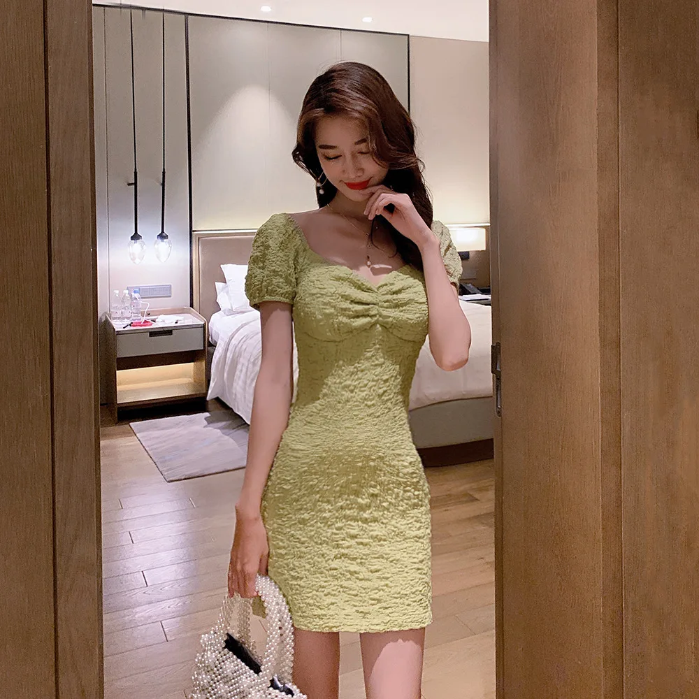 

2020 new fashion temperament low-cut slim slim sexy dress Polyester Office Lady Sheath Nightclub women's clothing