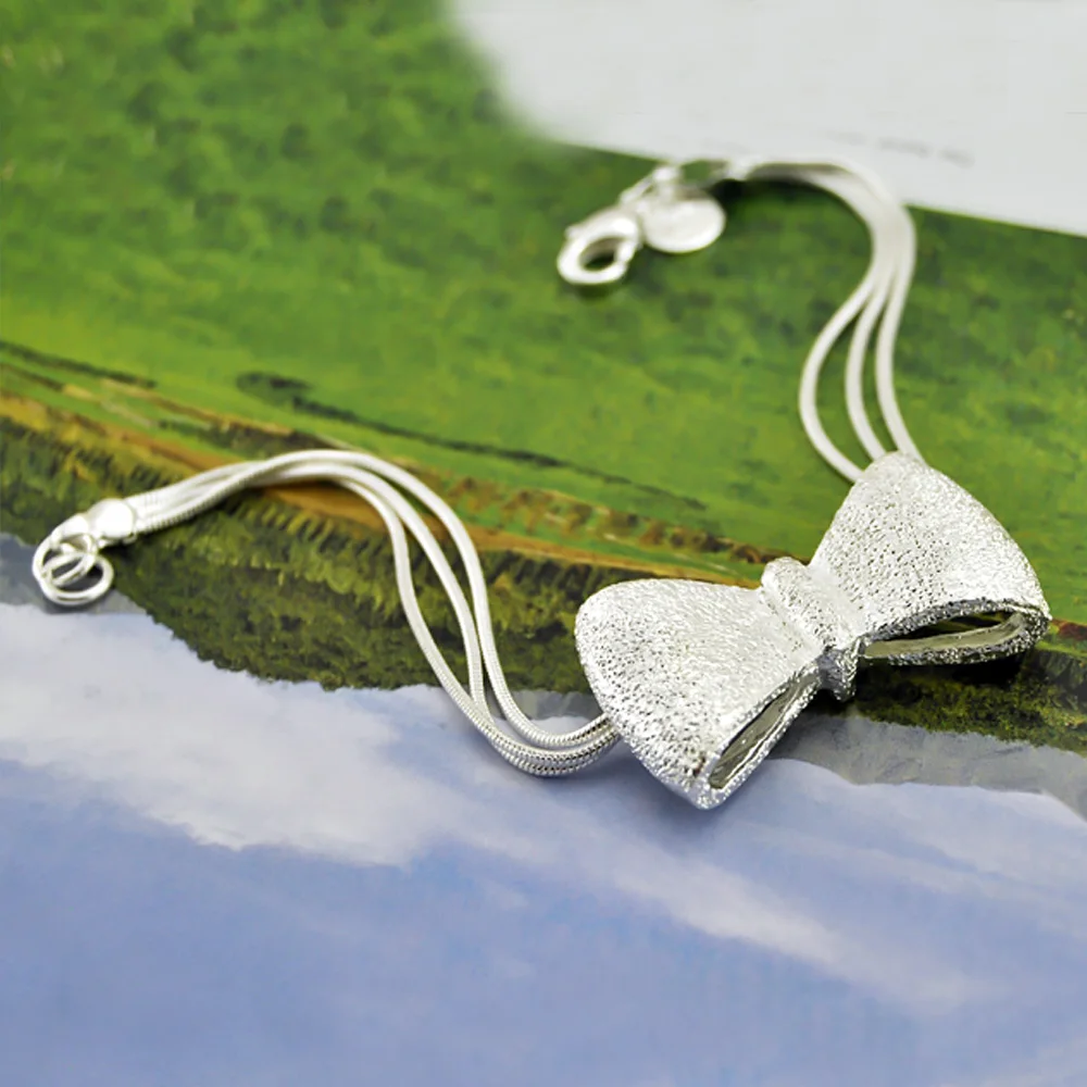 Женский браслет с бантом и бахромой винтажный из серебра 925 пробы в стиле панк 2021 |