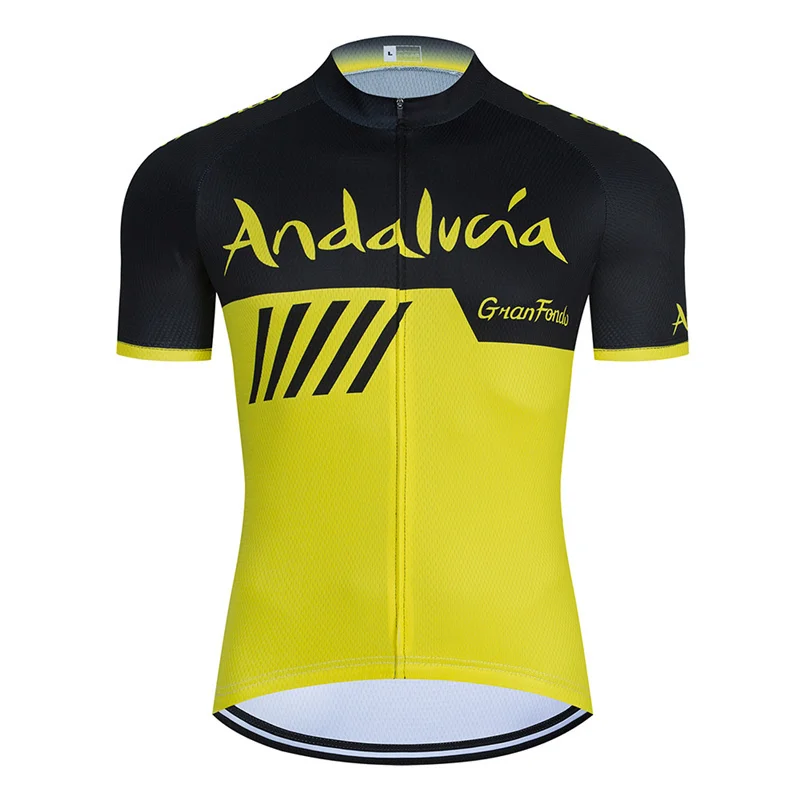

Летняя Андалусия Велоспорт Джерси рубашка мужская Профессиональная команда горный велосипед одежда Maillot Ciclismo быстросохнущая горный велос...
