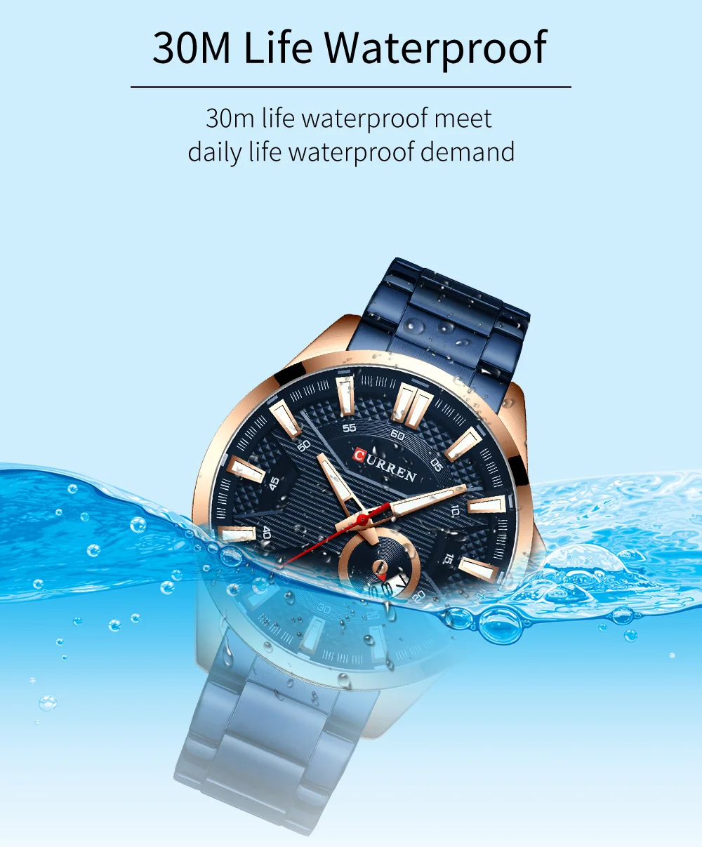 

New Stainless Steel Quartz Men's Watches Fashion Wrist Watch Causal Business Watch Top Luxury Brand Men Watch Male Clock