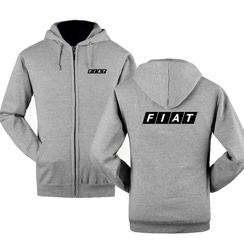 

2021 Winter Hoodie Male Fiat logo Long sleeve hoodies men Zipper Sweatshirt Hoodies Mens Hooded Coat Jacket